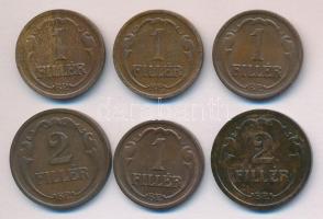 1927-1939. 2f (2x) + 1934-1936. 1f (4x) T:vegyes