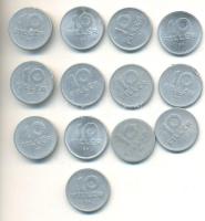 1950-1966. 10f Al (13x) klf évszámokkal! T:1,2,3