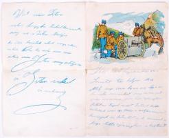 1916 I. világháborús litho levélpapír