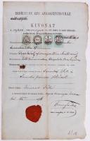 1876 Esketési jegyzőkönyv okmánybélyegekkel