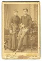 cca 1880-1910 11 db közepes méretű kabinetfotó klf műtermekből / vintage photos