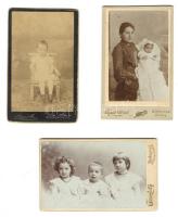 cca 1870-1910 Gyermekek: 21 db keményhátú fotó klf műtermekből / vintage photos