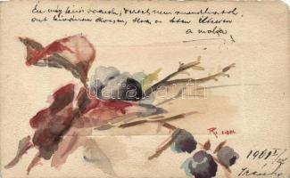 Hand painted greeting card (EM)