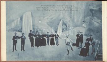 cca 1900 Dobsina jégbarlang 12 lapos képes leporelló / Dobsina leporello