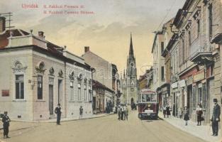 Újvidék Rákóczi street, tram