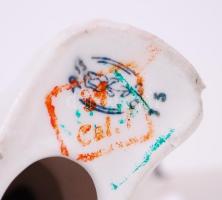 Cinke, kézzel festett, jelzett, hibátlan, m:12 cm, h:14 cm