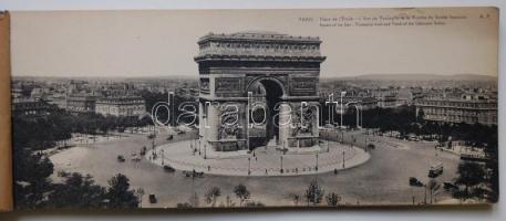 cca 1910 Paris 20 lapos panorama képes füzet. Hátlap levált / picture booklet 28x14 cm