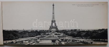 cca 1910 Paris 20 lapos panorama képes füzet. Hátlap levált / picture booklet 28x14 cm