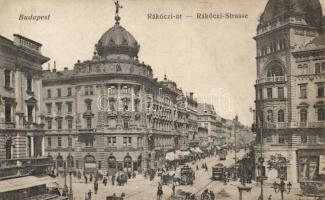 Budapest VII. Rákóczi út, gyógyszertár, villamos (b)