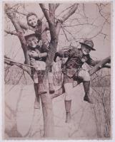 cca 1930 Cserkész gyerekek fotó 12x15 cm