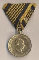 1873. December 2. "Hadiérem" I.Ferenc József aranyozott Br katonai érdemérem szalaggal T:2 1873. December 2. Franz Joseph Military Medal gilt Br with ribbon C:XF