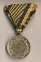 1873. December 2. "Hadiérem" I.Ferenc József aranyozott Br katonai érdemérem szalaggal T:2...