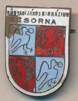 "Hunyadi János Gimnázium CSORNA" tűzzománc iskolajelvény T:2-(kis zománchiány)