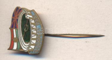 1954. Magyarország-Anglia futball mérkőzés "Budapest 1954" zománcozott kitűzője T:2