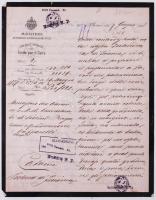 cca 1870 Olasz igazságügyi, kulturális minisztérium államtitkár által aláírt hivatalos levél / Italian state secretary signed letter