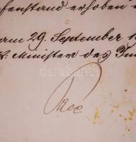 1902 Dokumentum az osztrák belügyminiszter saját kezű aláírásával / 
1902 socument with autograph si...