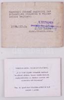 3 db belépő és igazolvány a Chinoin gyógyszergyárba