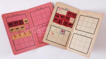 1943-1945 MSZDP 2 db igazolvány tagsági bélyegekkel