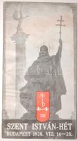 1938 Szent István hét programfüzet alkalmi bélyegzésekkel