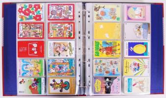 1145 darabos nagyon szép japán telefonkártya-gyűjtemény. Mind különféle! Igényes gyűrűs telefonkárty...