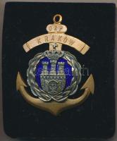 Lengyel Hajózási Vállalat DN. Krakkói Szállítmányozási szuvenír tiszti kitüntetés zománcozott tervezete T:1 Poland Navy ND. Krakow Transportation souvenir enamelled decoration C:UNC