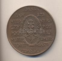 Lengyelország 1977. Gdansk nagyméretű Br emlékérem. Szign.: MW (70mm) T:2 Poland 1977. Gdansk commemorative Br medallion. Sign: MW (70mm) C:XF