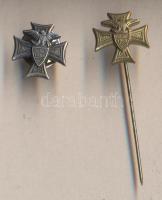 Tartalékos Katonák Országos Egyesülete 2db jelvény ezüstözött és aranyozott változat, tű is eltérő T:2