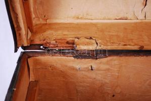 cca 1916 Eredeti katonaláda teljesen ép, kulccsal, egyik bőrszíj szakadt /
cca 1916 Original k.u.k. ...