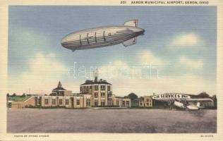 Akron, Ohio municipal airport, US Navy balloon