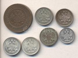 Oroszország 1912-1916. 3k + 5k Ag + 10k Ag (5x) T:vegyes
Russia 1912-1916. 3 Kopeks + 5 Kopeks Ag + ...