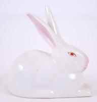 Drasche fekvő nyuszi, jelzett, hibátlan, h:8 cm, m:7 cm