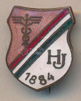 Hunfalvi János Kereskedelmi Középiskola zománcozott iskolajelvény T:1-