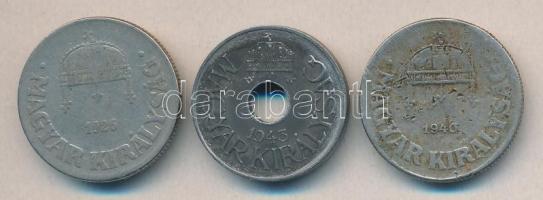 1926-1940. 50f (2x) + 1943. 20f Fe T:3