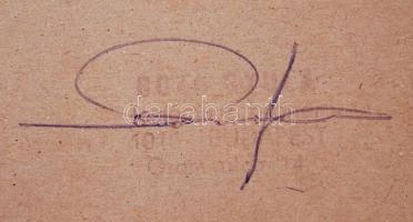 Bozó Gyula (1913-2004): Templombelső terv 2 db. Jelzett. 31x24 cm