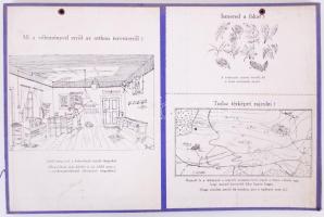 Cserkész szemléltető fali táblák a cserkészélet szépségeivel 27x40 cm