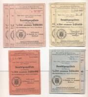 Német 3. Birodalom 1943. 1/8L (2x) + 1/4L + 1/2L (3x) + 1L (2x) beváltására alkalmas tejjegyek T:vegyes German Third Reich 1943. 1/8L (2x) + 1/4L + 1/2L (3x) + 1L (3x) Milk coupons C:Mixed