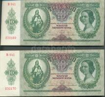 1936. 10P (2x) egymás utáni sorszámmal! T:I,I-