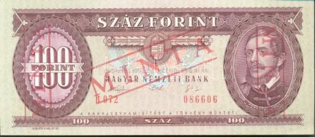 1993. 100Ft "B072" HAMIS "MINTA" felülnyomással! T:I