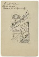 1892 Osztrák-magyar tiszt és haditengerész fotója / 
1892 Austro-Hungarian k.u.k. soldier and navy s...