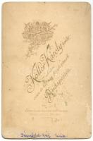 cca 1880 gróf Degenfeld Lajos, Nógrád vármegye főispánja aláírt fotója / Overseer of Nograd photo wi...
