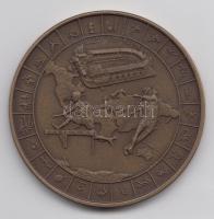 Bognár György (1944-) 1991. "MÉE - Ferencvárosi Torna Club FTC" Br emlékérem (42,5mm) T:1