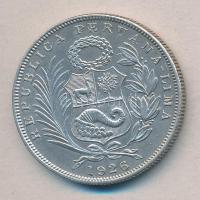 Peru 1926. 1/2S Ag "Liberty" T:2
Peru 1926. 1/2 Sol Ag "Seated Liberty" C:XF