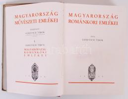 Gerevich Tibor: Magyarország románkori emlékei (Magyarország Művészeti Emlékei). Bp., 1938, Kir. M. Egyetemi Nyomda. Kiadói félbőr kötésben, szövegközti képekkel, térképmelléklettel és 264 táblával illusztrálva, jó állapotban (gerincen apró kopások, az előzék- és címlapon kikapart beírások nyomai)