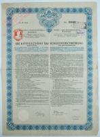 1914. Budapest Székesfőváros 4 1/2%-os Kötelezvény 2400K-ról szelvényekkel