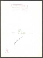 1943 Vadas Ernő (1899-1962): Kisfaludy Sándor szobra síremléke. Hátoldalt pecséttel jelzett 18x24 cm