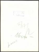 1943 Járai Rudolf (1913-1993): Olympia - férfiakt. Hátoldalt pecséttel jelzett 18x24 cm