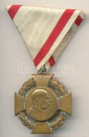 1908. "Katonai Jubileumi Kereszt" mellszalaggal T:2- 1908. Diamond Jubilee Cross for the Armed Forces with C:VF