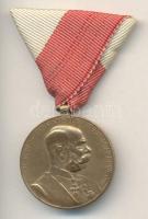 1898. "Jubileumi Emlékérem Polgári Állami Alkalmazottak Számára / Signum memoriae (AVSTR)" Br érem mellszalaggal T:2- Hungary 1898. Commemorative Jubilee Medal for the Civil Attandants with ribbon C:VF