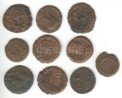 Római Birodalom / Vegyes tétel 10db follis pénzzel T:vegyes