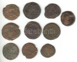 Római Birodalom / Vegyes tétel 10db follis pénzzel T:vegyes